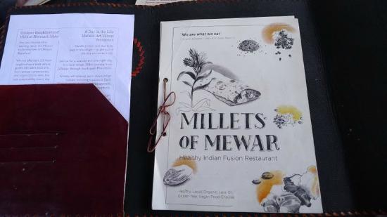 Menu of  Millets of Mewar Restaurant, Udaipur