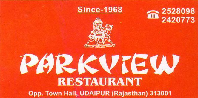 Parkview Restaurant, Udaipur